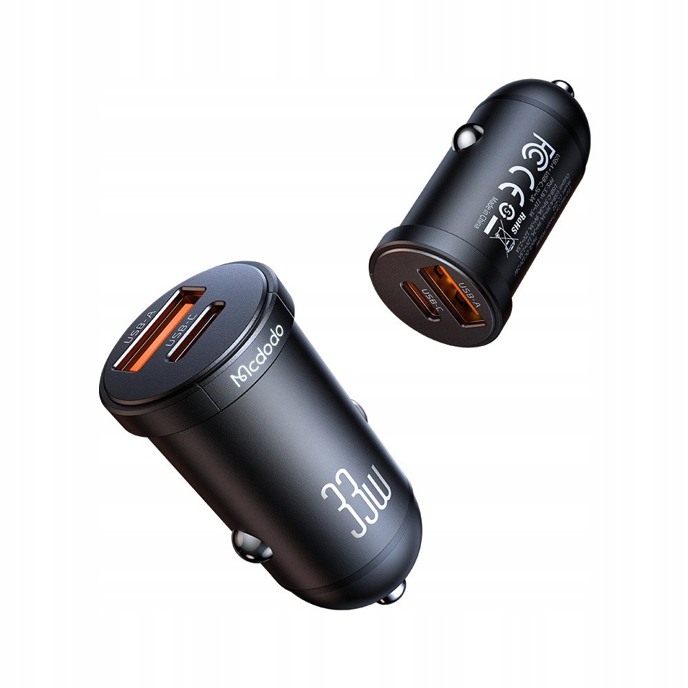 Mcdodo CC-232 33W Fast Car Charger with USB-A and USB-C Ports - Image 3