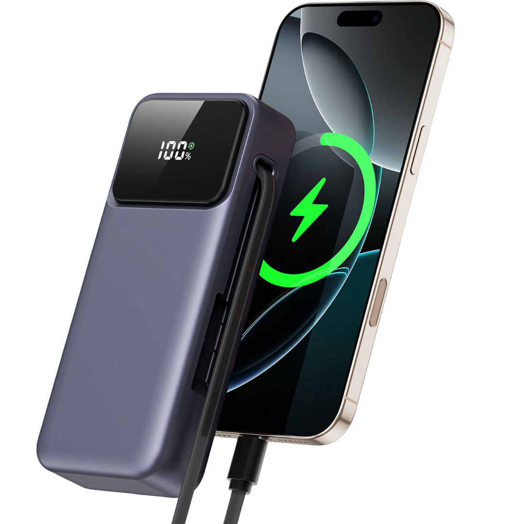 DAZZONA P1 10000mAh Portable Power Bank with Built-in Cable - Image 2