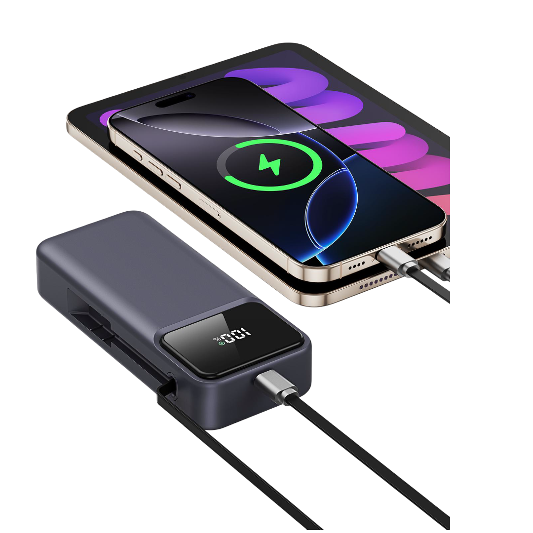 DAZZONA P1 10000mAh Portable Power Bank with Built-in Cable - Image 3