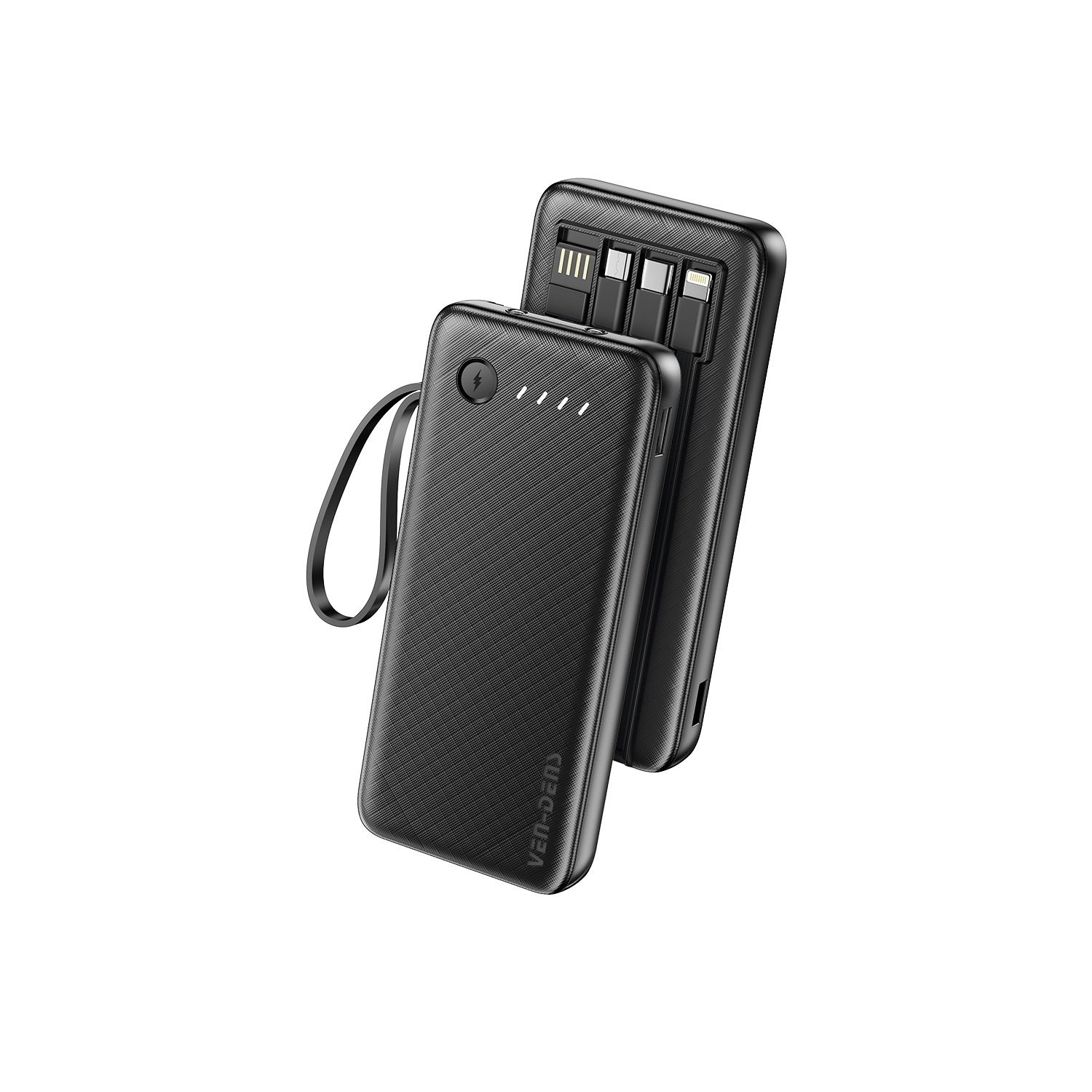 VEN-DENS VD-PB059 20000mAh Power Bank 3IN1 Built in Charging Cables - Image 2