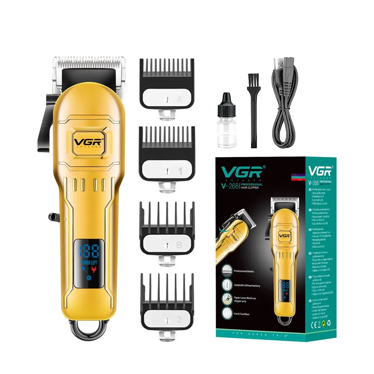 VGR V-268 Professional Rechargeable Hair Trimmer - Image 2