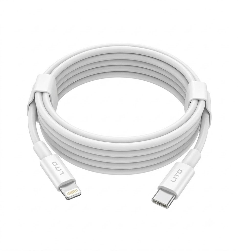 Lito USB-C to Lightning Charging and Data Cable, 1 Meter - Image 2