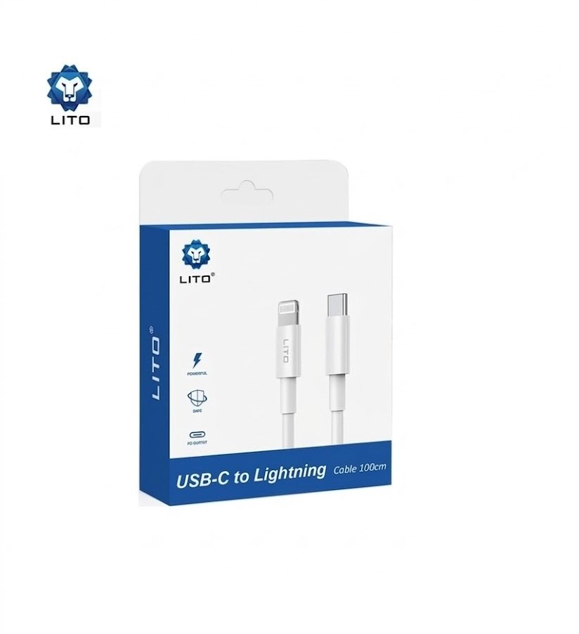 Lito USB-C to Lightning Charging and Data Cable, 1 Meter - Image 3