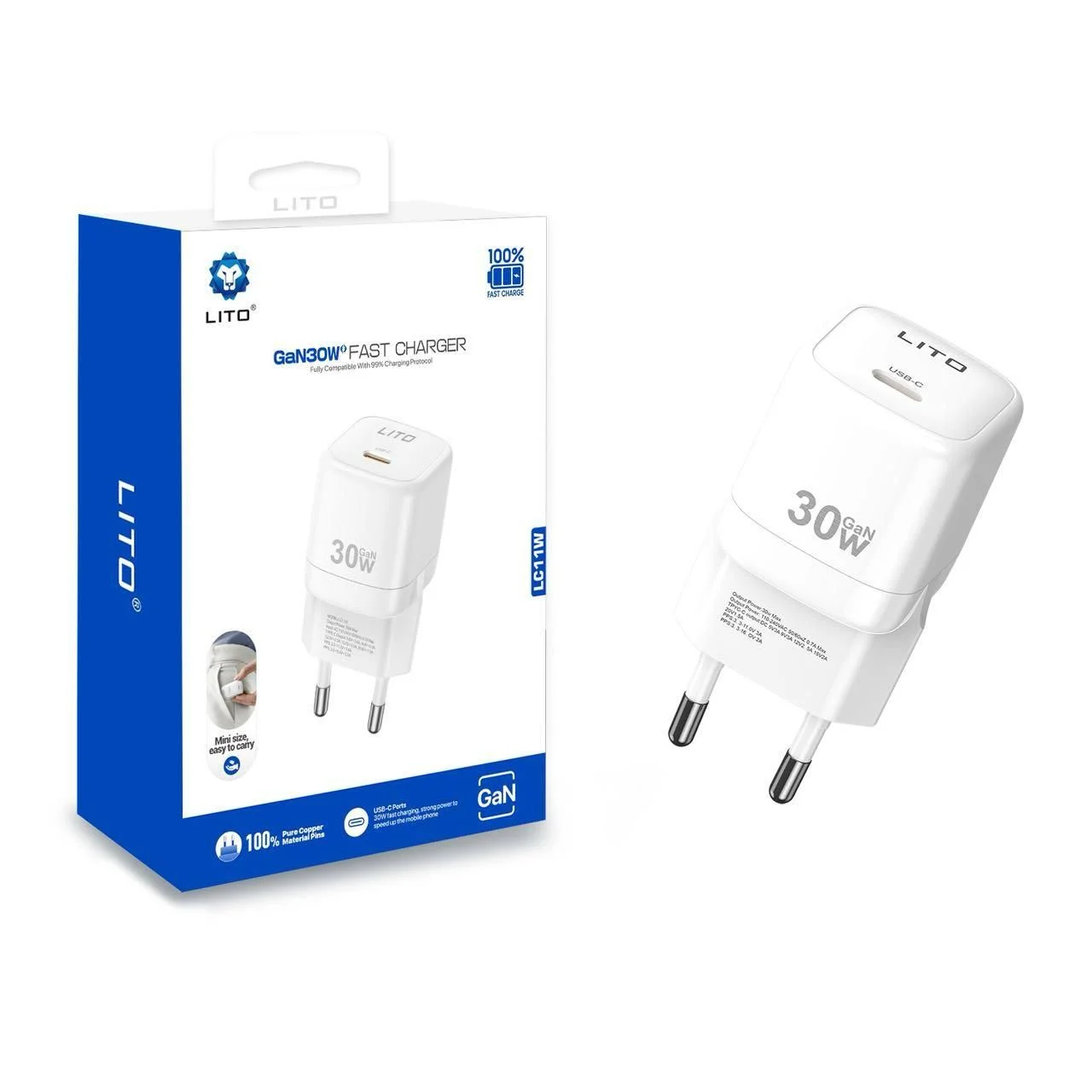 LITO LC11 GAN 30W Portable Phone Charger - Image 2