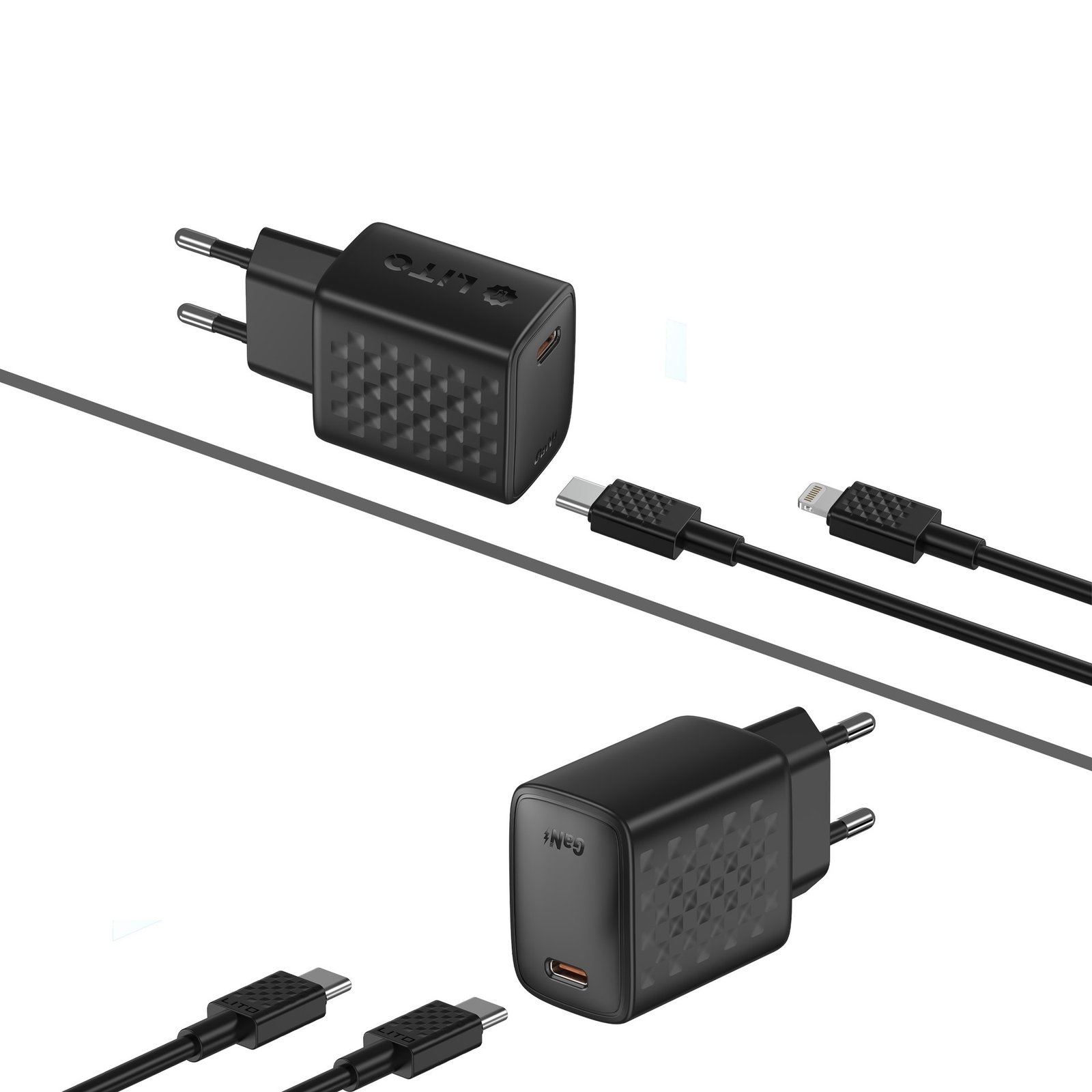 LITO LC13 GAN 20W Fast Charger With Type C to Lightning Cable - Image 2
