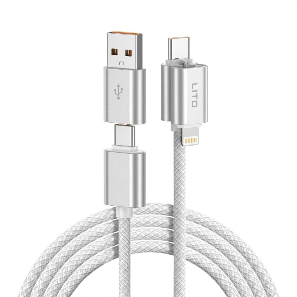 LITO LD21 100W 4in1 Fast Charging Magnetic Data Cable - Image 2