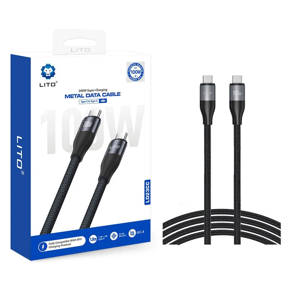 LITO LD23 6A 100W Fast Charging Metal Type C Cable - Image 3