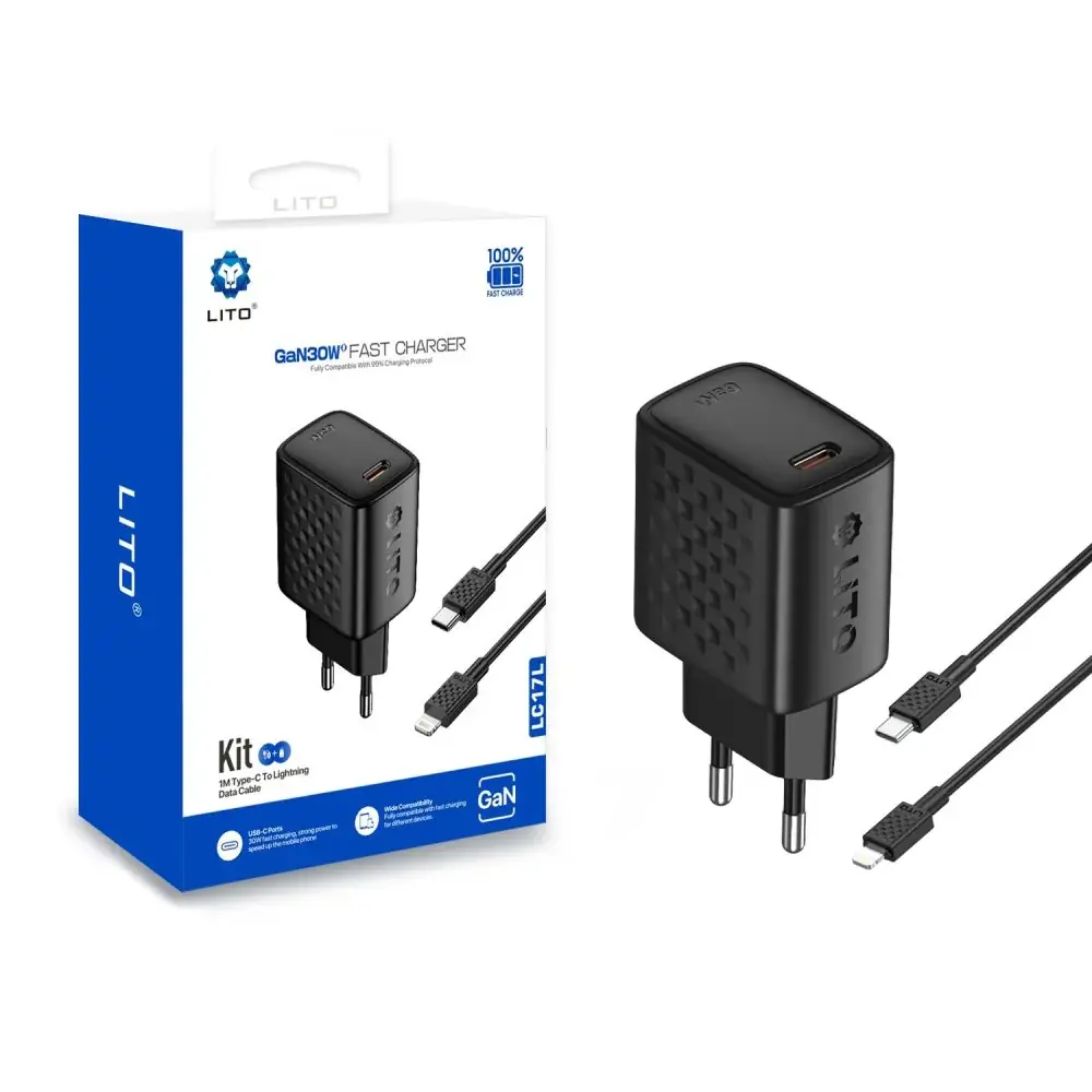 LITO LC17 GAN 30W FAST CHARGER Type C To Lightning - Image 6