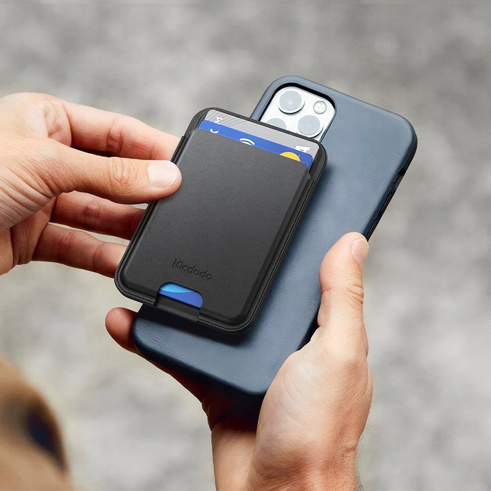Mcdodo Napa Leather Magnetic Card Holder With 3 Card Capacity Ultra Thin & Light Weight - Image 3