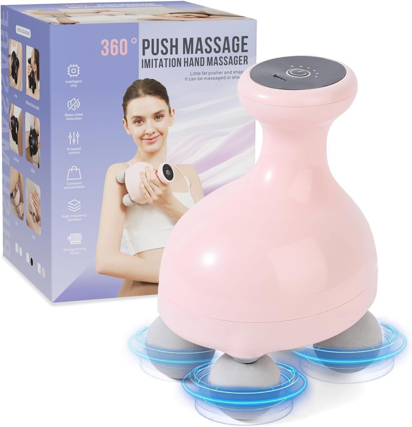 360° Push Massage Hand-Imitation Body Shaper , Portable 6-Speed Vibration Massager - Image 5