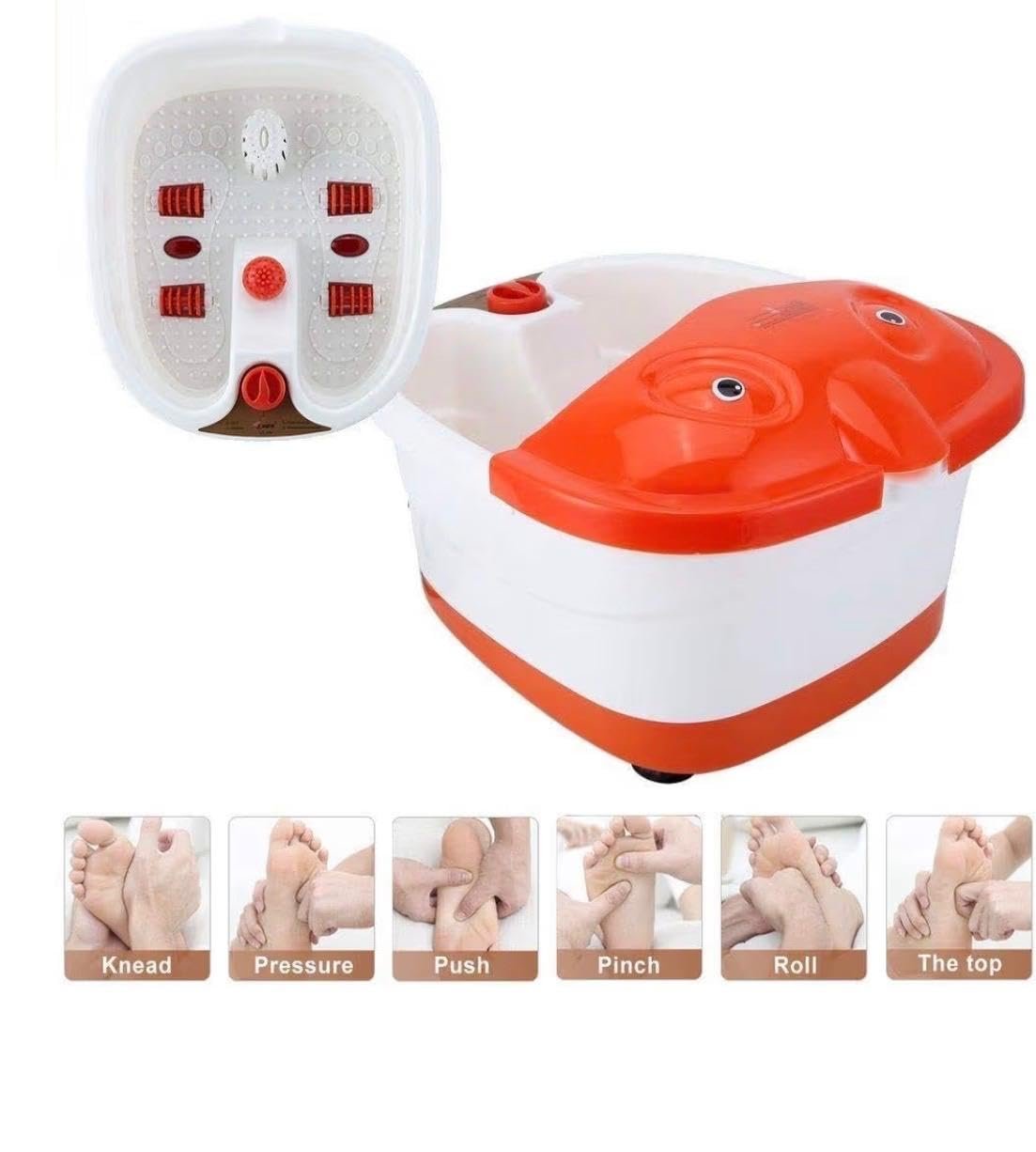 Multifunctional Electric Foot Spa Massager Tub , Pedicure Foot Soaker with Heat & Rollers - Image 6