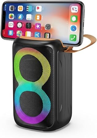 Hocostar HC-869 Portable Bluetooth speakers featuring RGB LED lights - Image 3
