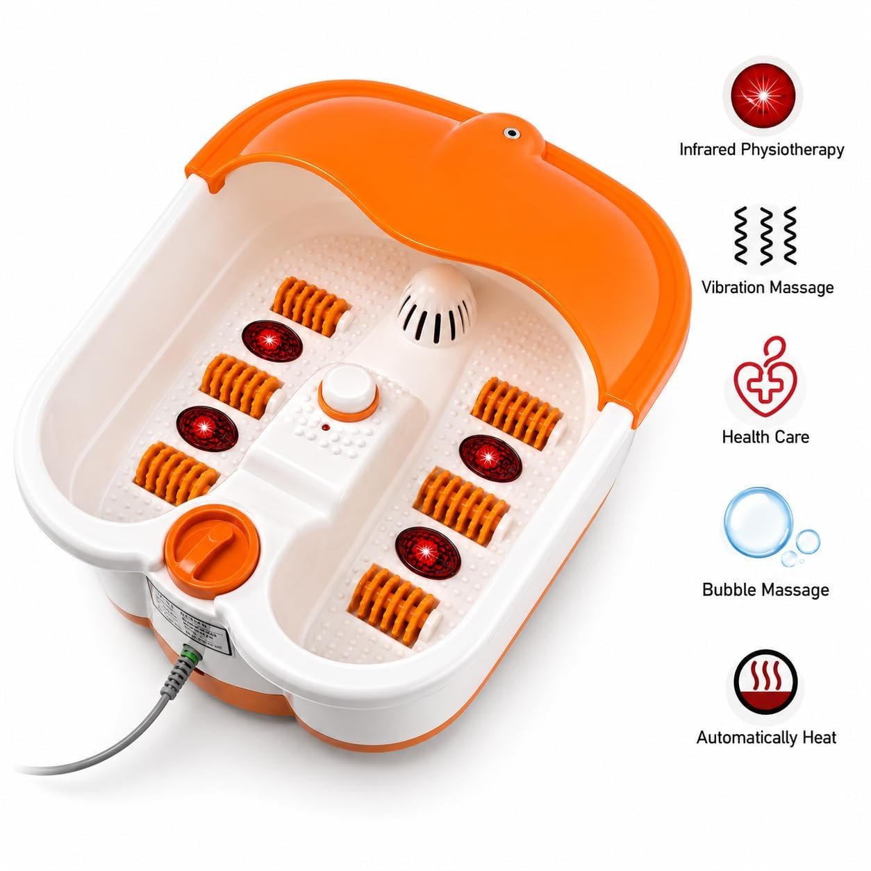 Multifunctional Electric Foot Spa Massager Tub , Pedicure Foot Soaker with Heat & Rollers - Image 5