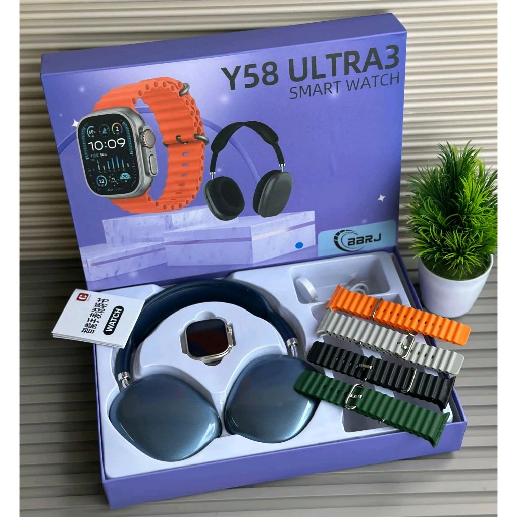 Y58 Ultra3 HD Smartwatch + Wireless Headphones Combo - Image 2