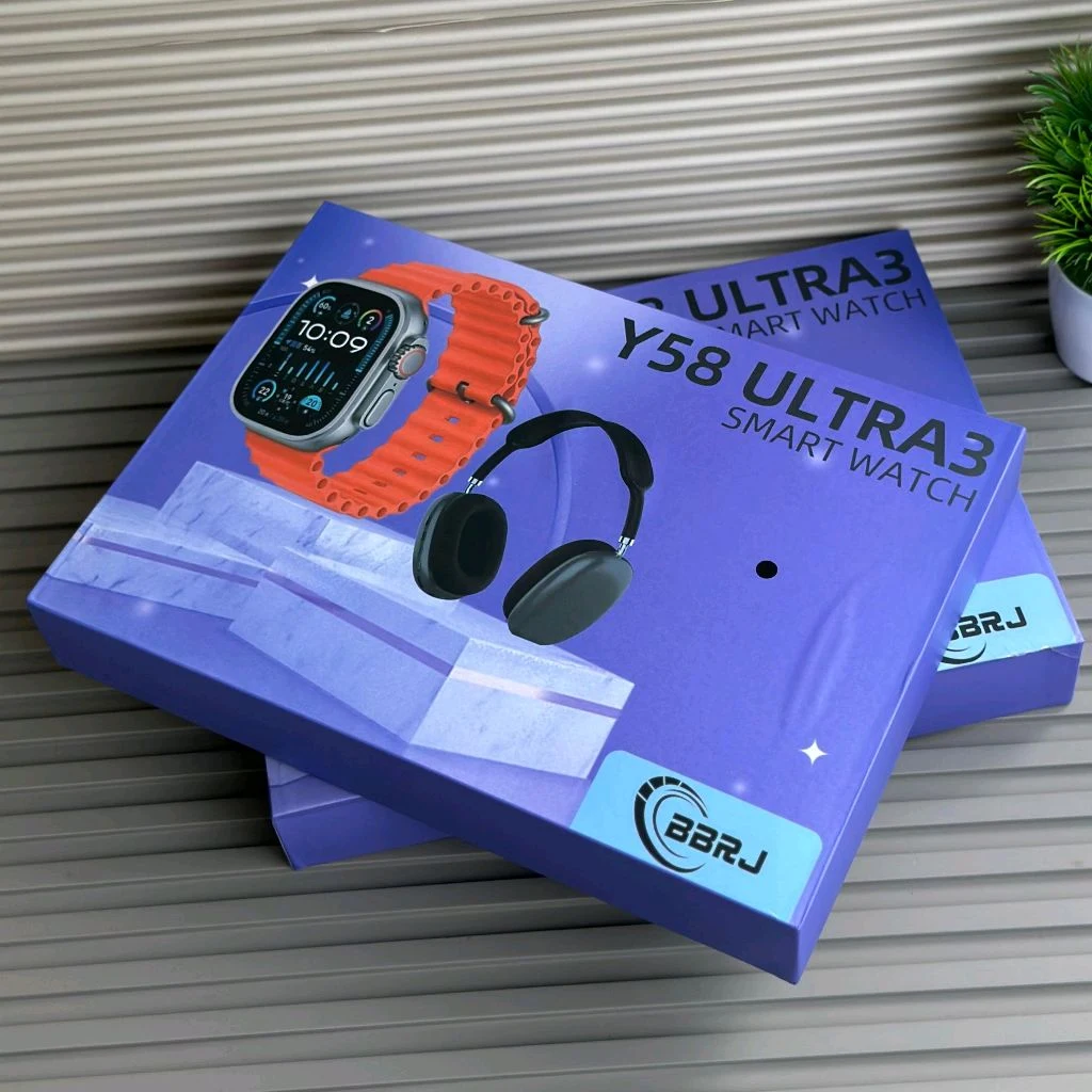 Y58 Ultra3 HD Smartwatch + Wireless Headphones Combo