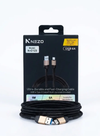 NEZO N-C123 usb to type c 1m 6A fast charging cable