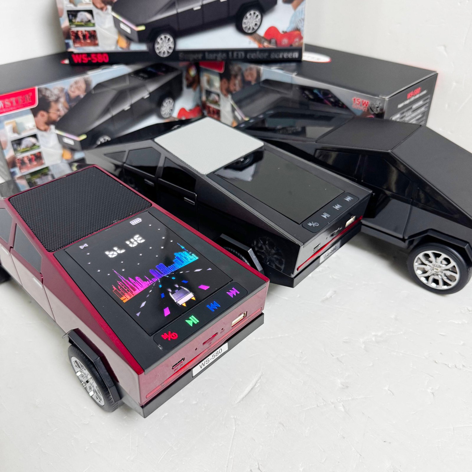 WSTER WS-580 Tesla Cyberpickup Design Wireless Speaker - Image 4