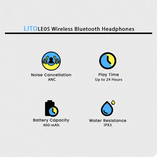 LITO LE05 Wireless Bluetooth Headphone - Image 4
